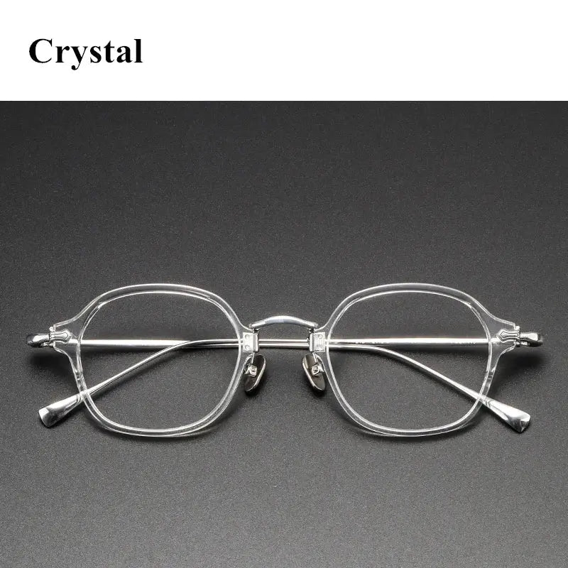 Unisex Square Full Rim Titanium Prescription Glasses 49183 — view 3 | Rx Spectacle