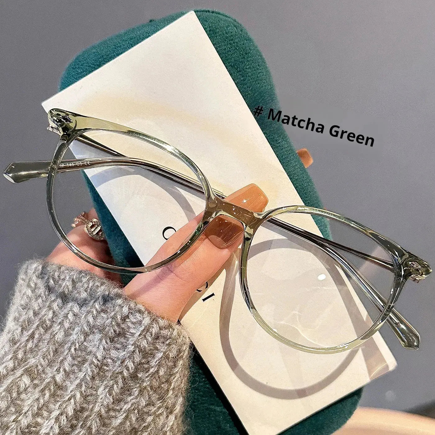 Women's Oval Full Rim Titanium Prescription Glasses 783054 — view 6 | Rx Spectacle