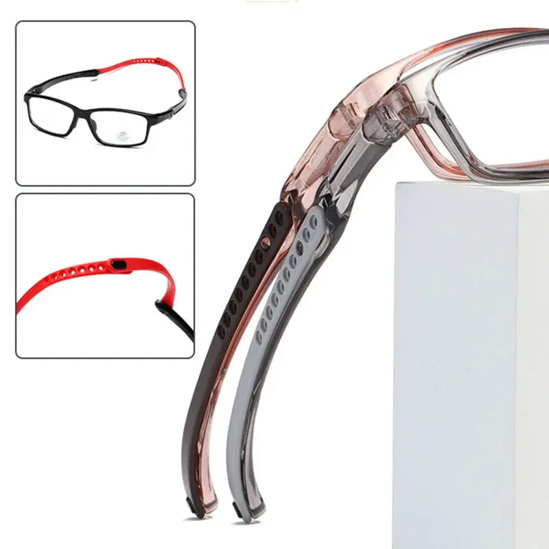 Unisex Rectangular Full Rim Sports Glasses Fj81 — view 3 | Rx Spectacle