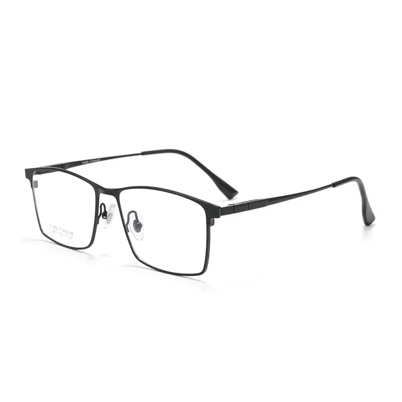 Men's Browline Full Rim Titanium Prescription Glasses 612010 — view 6 | Rx Spectacle