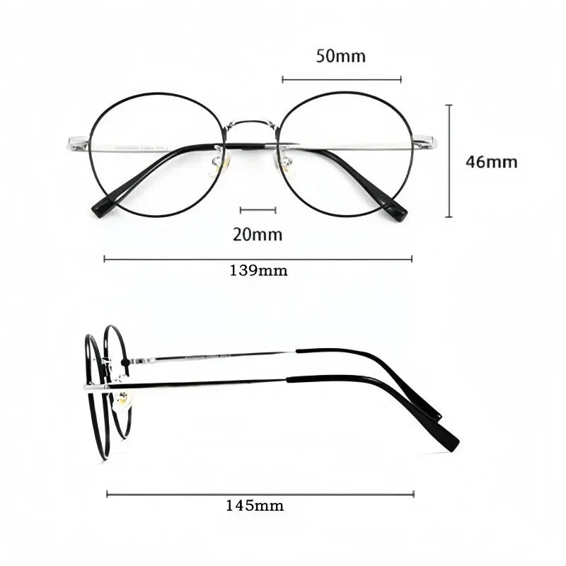 Women's Round Full Rim TR90 Clip-On Prescription Glasses 50117 — view 2 | Rx Spectacle