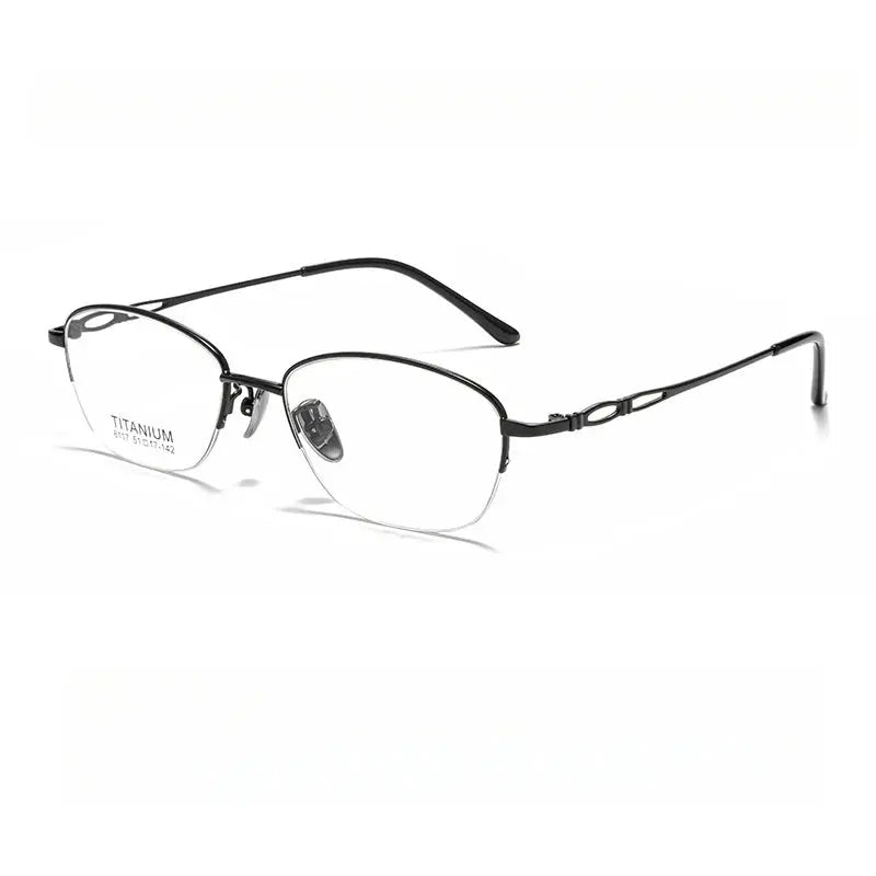 Women's Semi-Rimless Alloy Prescription Glasses 6117 — view 4 | Rx Spectacle