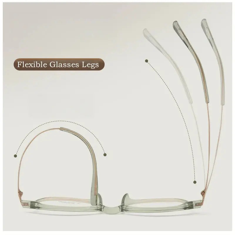 Unisex Square Full Rim Titanium Prescription Glasses 8210 — view 4 | Rx Spectacle