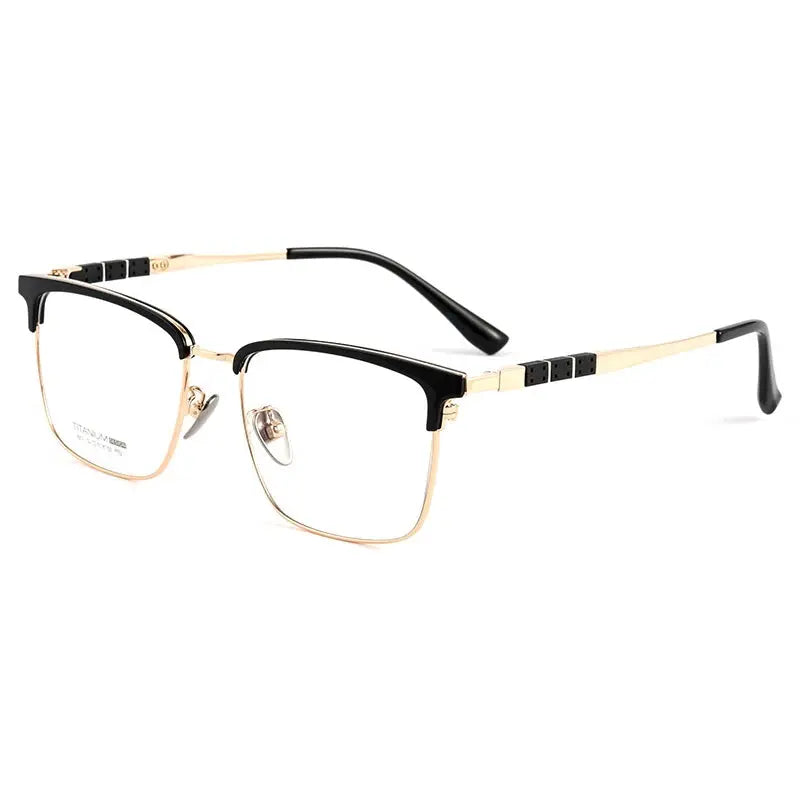 Women's Square Full Rim Titanium Prescription Glasses 90179 — view 5 | Rx Spectacle