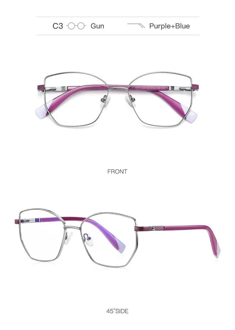 Unisex Square Full Rim Alloy Prescription Glasses 3011 — view 17 | Rx Spectacle