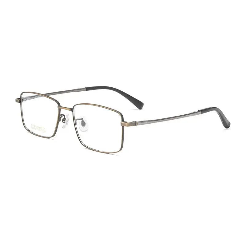 Unisex Square Full Rim Titanium Prescription Glasses N80012n — view 6 | Rx Spectacle