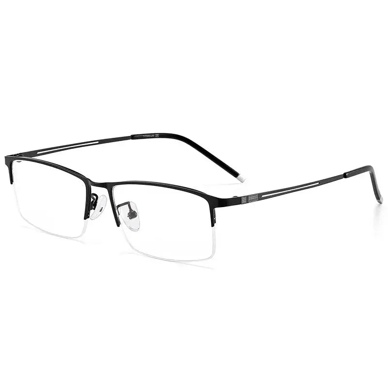 Men's Square Semi-Rimless Alloy Prescription Glasses 990070 — view 15 | Rx Spectacle