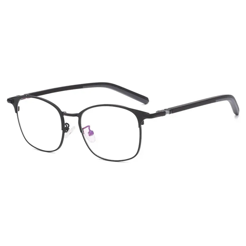 Unisex Oval Full Rim Stainless Steel Prescription Glasses 72218 — view 8 | Rx Spectacle