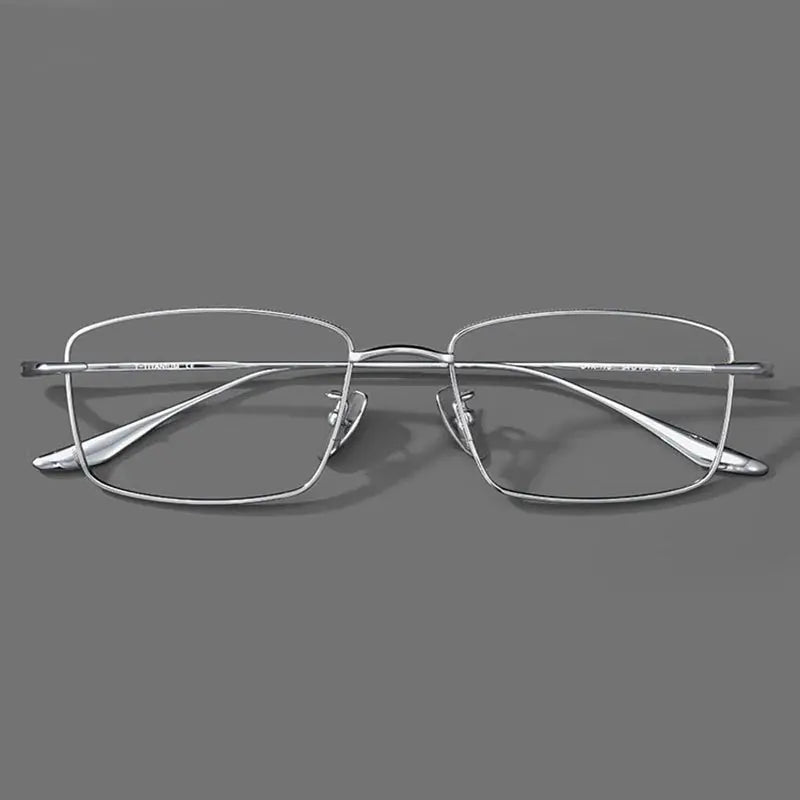 Unisex Browline Full Rim Titanium Prescription Glasses 366175 — view 1 | Rx Spectacle