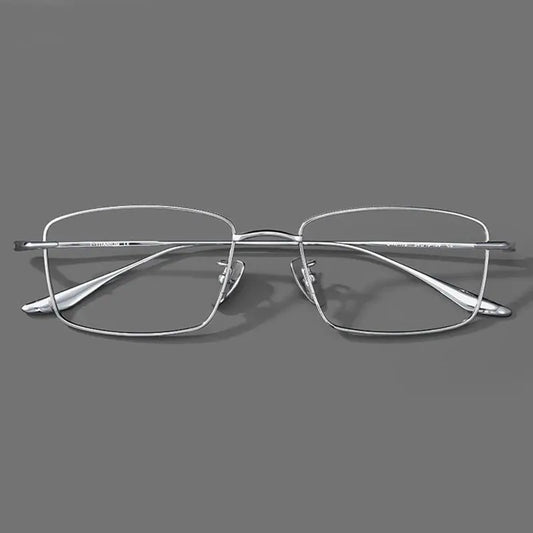 Unisex Browline Full Rim Titanium Prescription Glasses 366175 — view 1 | Rx Spectacle