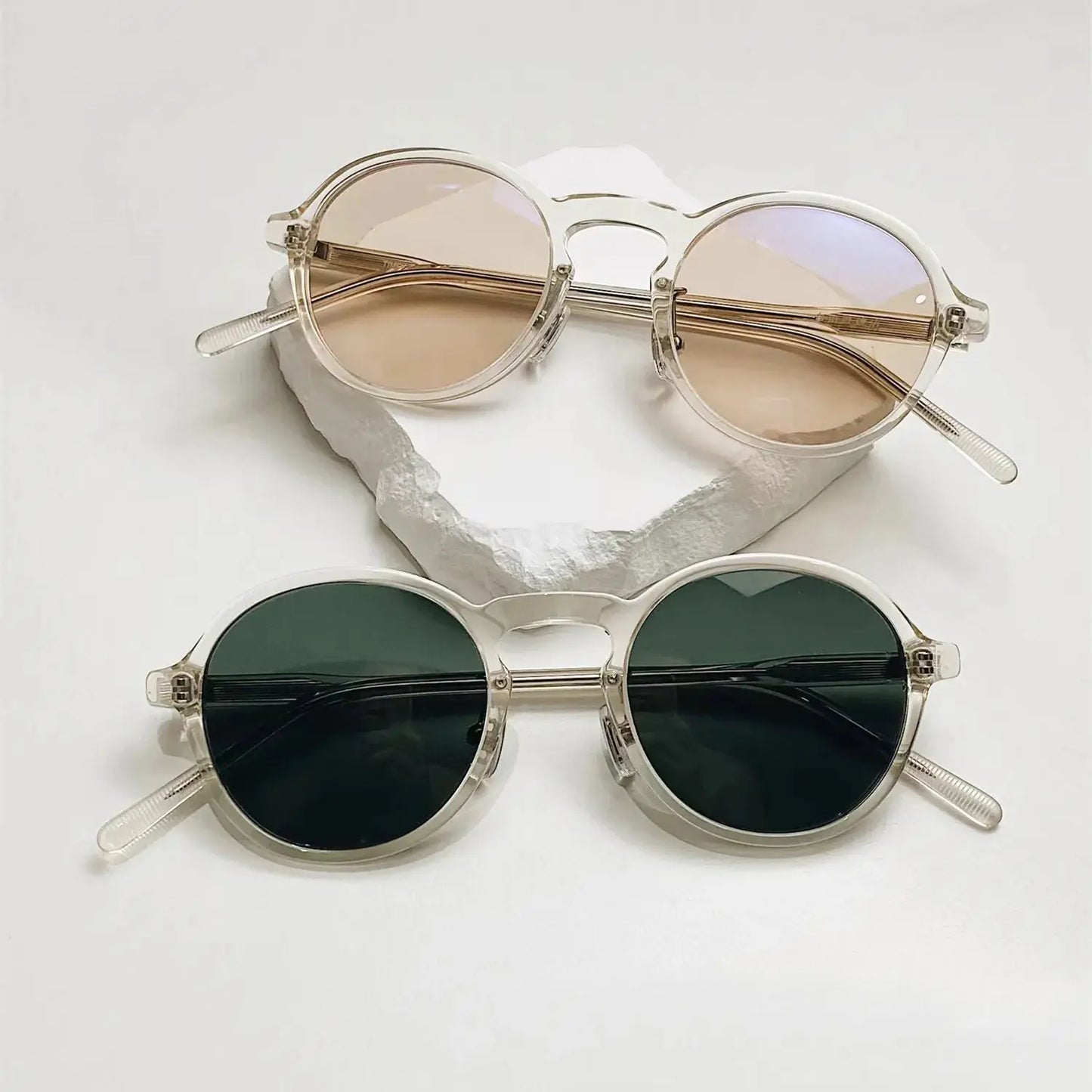 Unisex Oval Full Rim Acetate Prescription Glasses — view 1 | Rx Spectacle