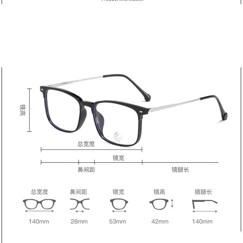 Unisex Square Full Rim TR90 Prescription Glasses 81250 — view 9 | Rx Spectacle