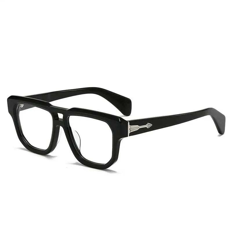 Unisex Browline Full Rim Acetate Double Bridge Prescription Glasses 44304 — view 7 | Rx Spectacle