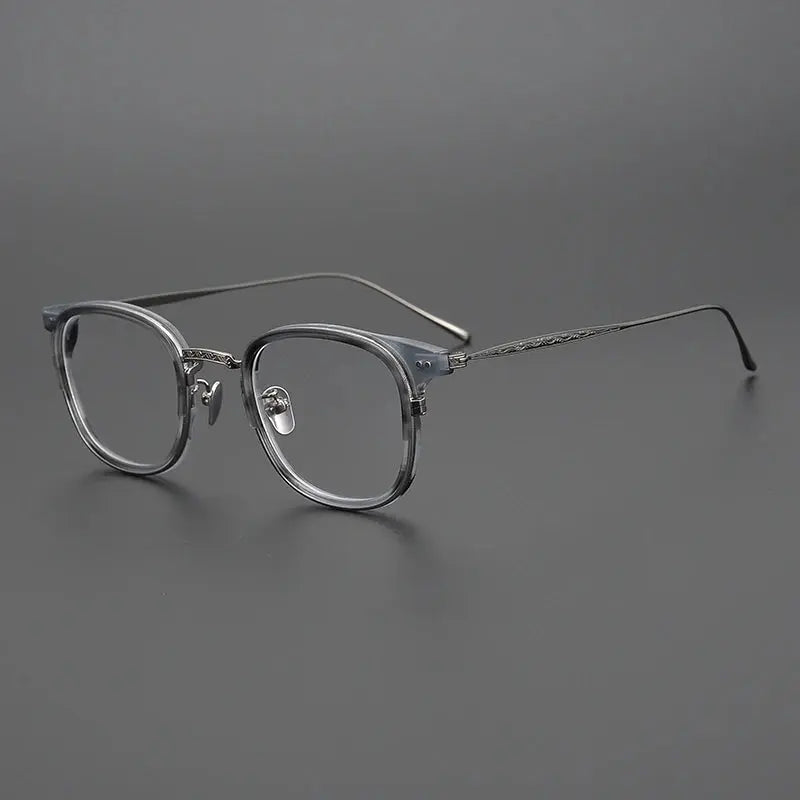 Women's Square Full Rim Titanium Prescription Glasses 72543 — view 4 | Rx Spectacle