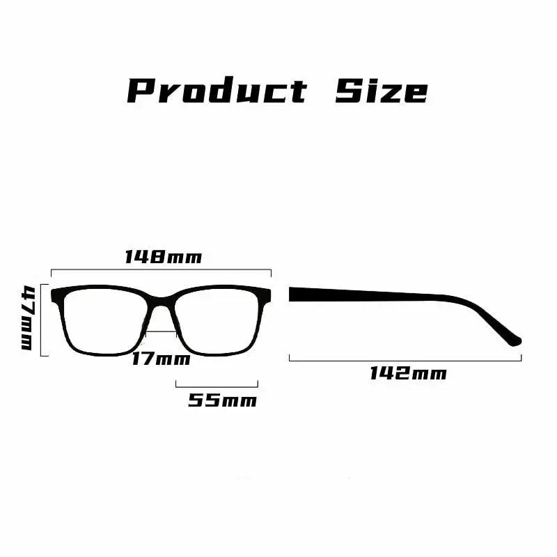 Unisex Square Full Rim TR90 Screwless Prescription Glasses — view 9 | Rx Spectacle
