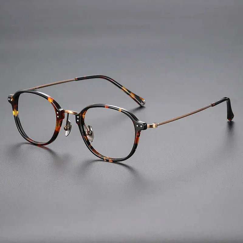 Unisex Oval Full Rim Titanium Prescription Glasses 42350 — view 5 | Rx Spectacle