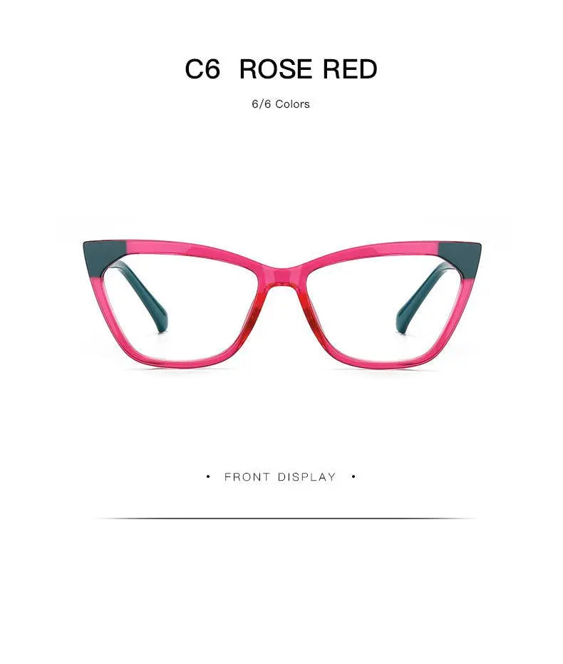 Women's Cat Eye Full Rim Titanium Prescription Glasses 2040 — view 18 | Rx Spectacle