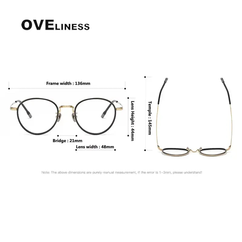 Women's Round Full Rim Titanium Prescription Glasses 85074 — view 2 | Rx Spectacle