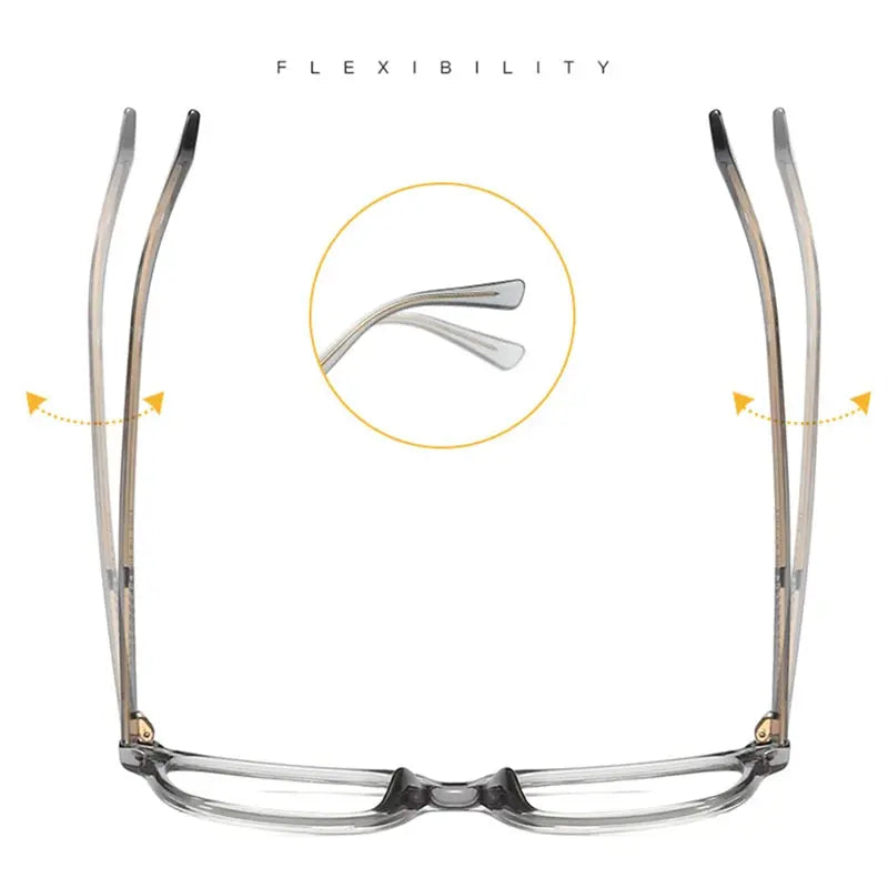 Unisex Square Full Rim Acetate Reading Glasses 2021b — view 2 | Rx Spectacle