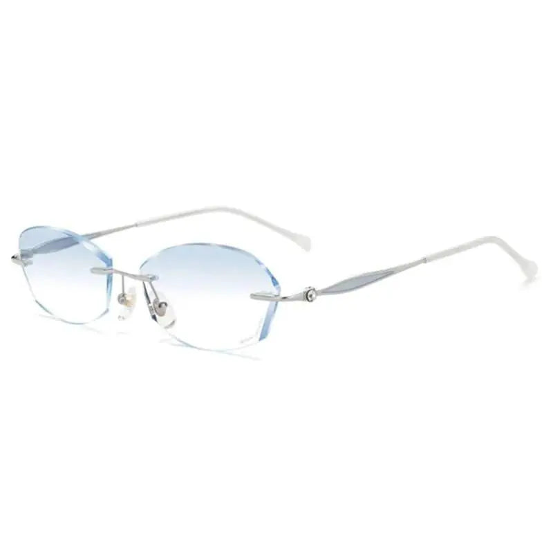 Women's Square Rimless Titanium Prescription Glasses 2313 — view 7 | Rx Spectacle