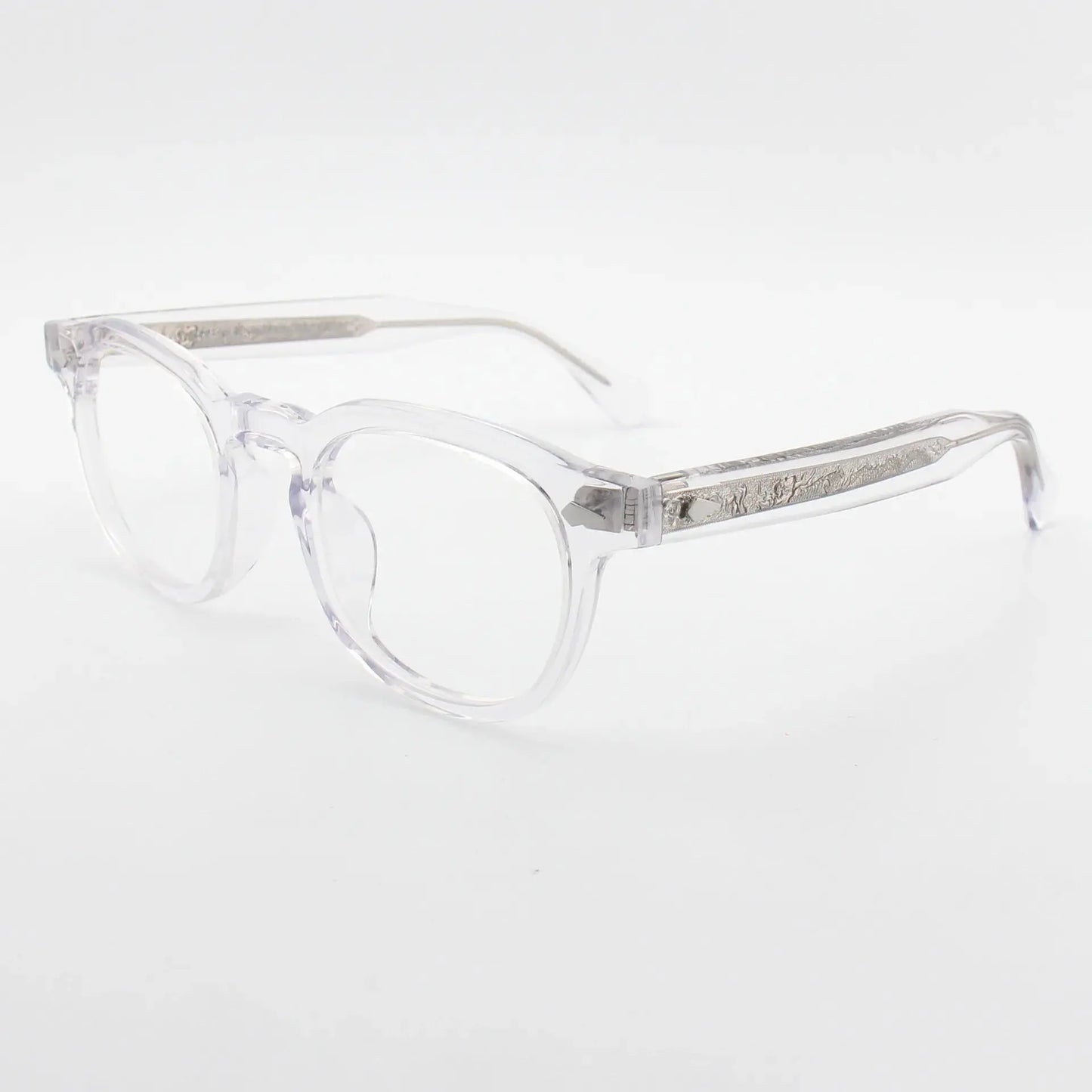 Unisex Round Full Rim Acetate Prescription Glasses 602504 — view 7 | Rx Spectacle