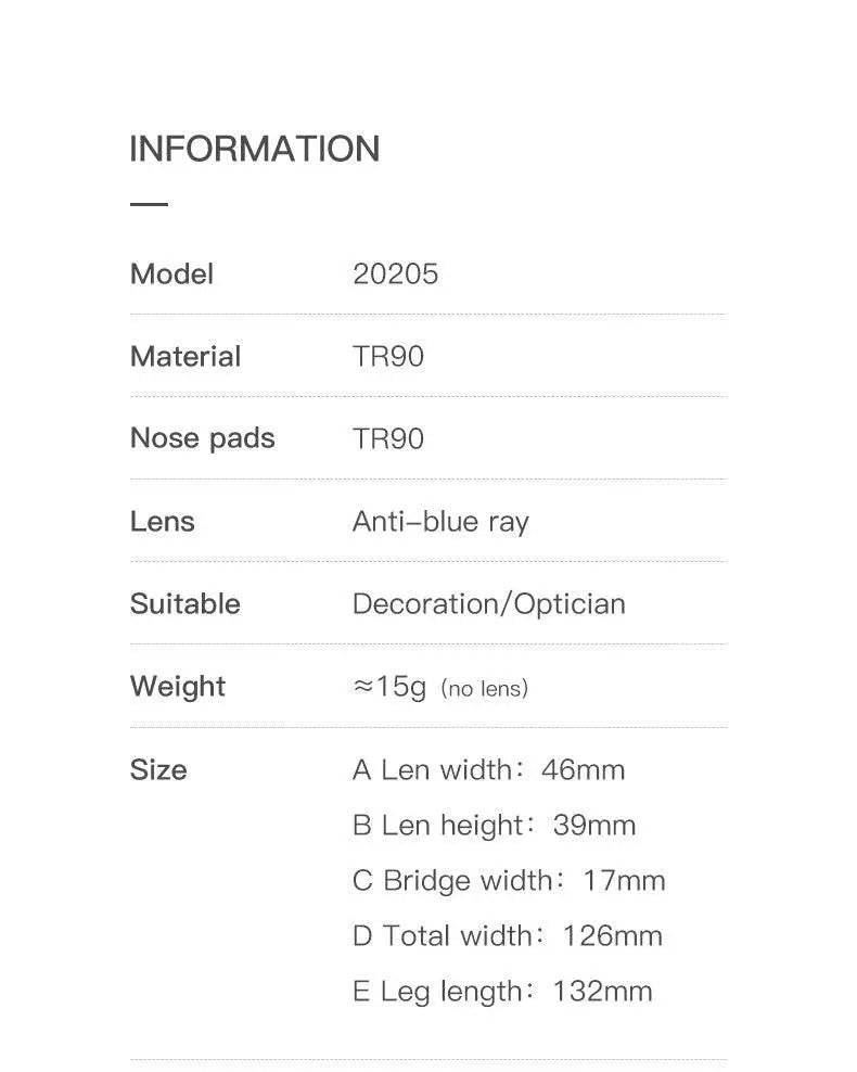 Unisex Round Full Rim TR90 Prescription Glasses 20205 — view 13 | Rx Spectacle