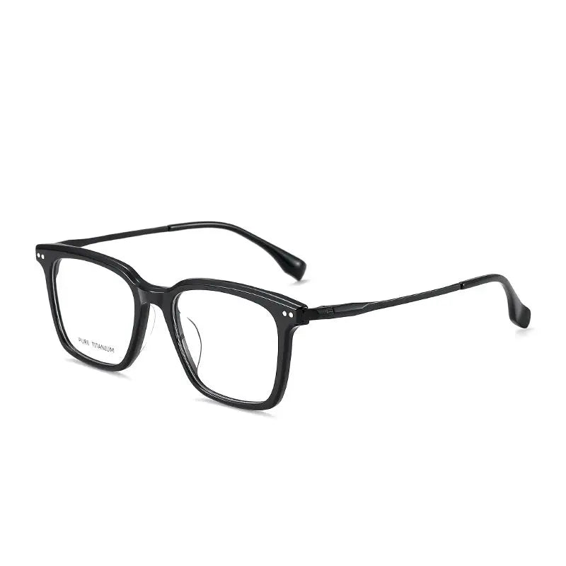 Unisex Square Full Rim Titanium Prescription Glasses 58005 — view 5 | Rx Spectacle