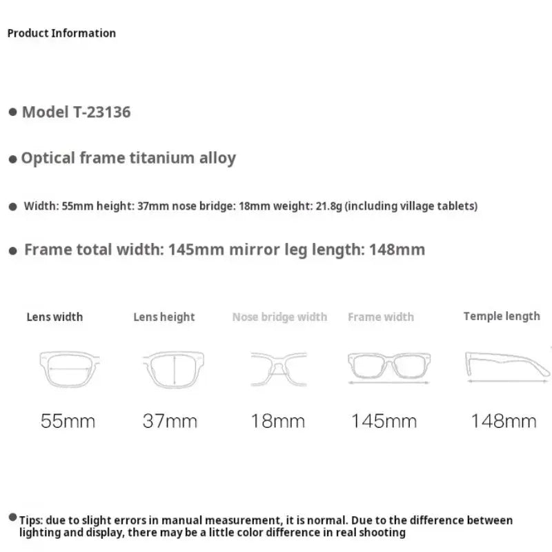 Unisex Polygon Semi-Rimless Titanium Prescription Glasses 23136 — view 2 | Rx Spectacle
