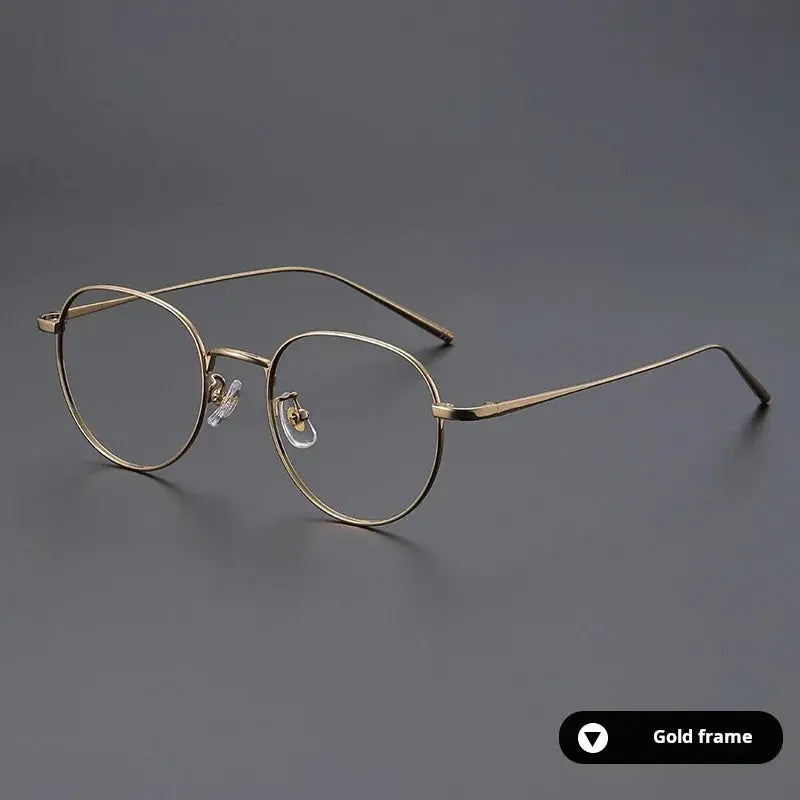 Unisex Oval Full Rim Titanium Prescription Glasses 722066 — view 7 | Rx Spectacle