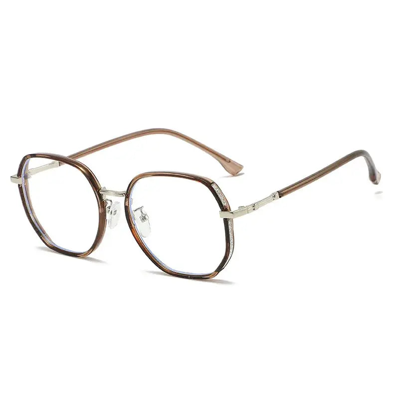 Women's Polygon Full Rim Titanium Prescription Glasses 8880 — view 3 | Rx Spectacle