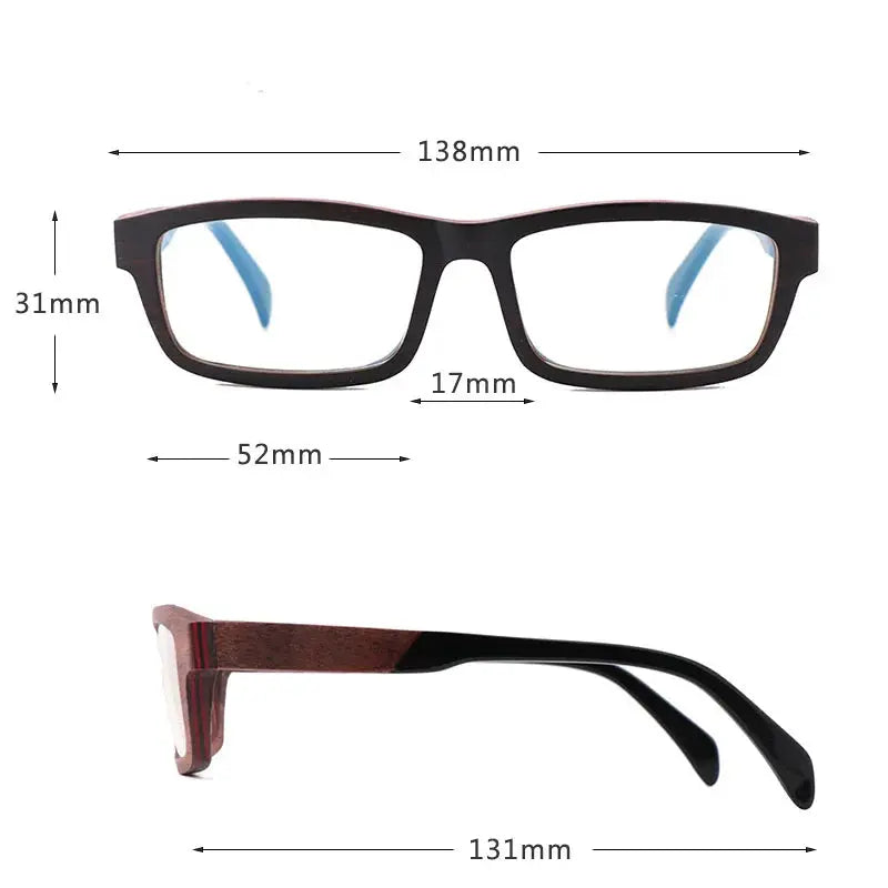Men's Square Full Rim Acetate Prescription Glasses 56028 — view 3 | Rx Spectacle