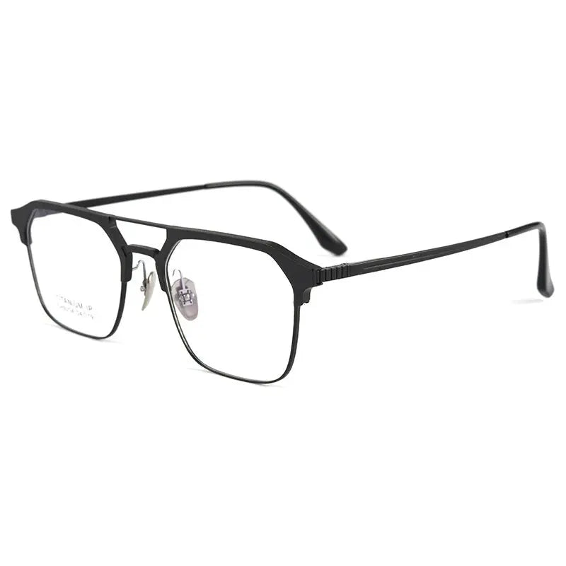 Men's Square Full Rim Titanium Prescription Glasses 920411 — view 3 | Rx Spectacle