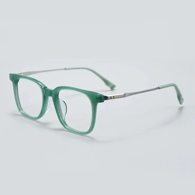 Unisex Square Full Rim Titanium Prescription Glasses 365911 — view 6 | Rx Spectacle