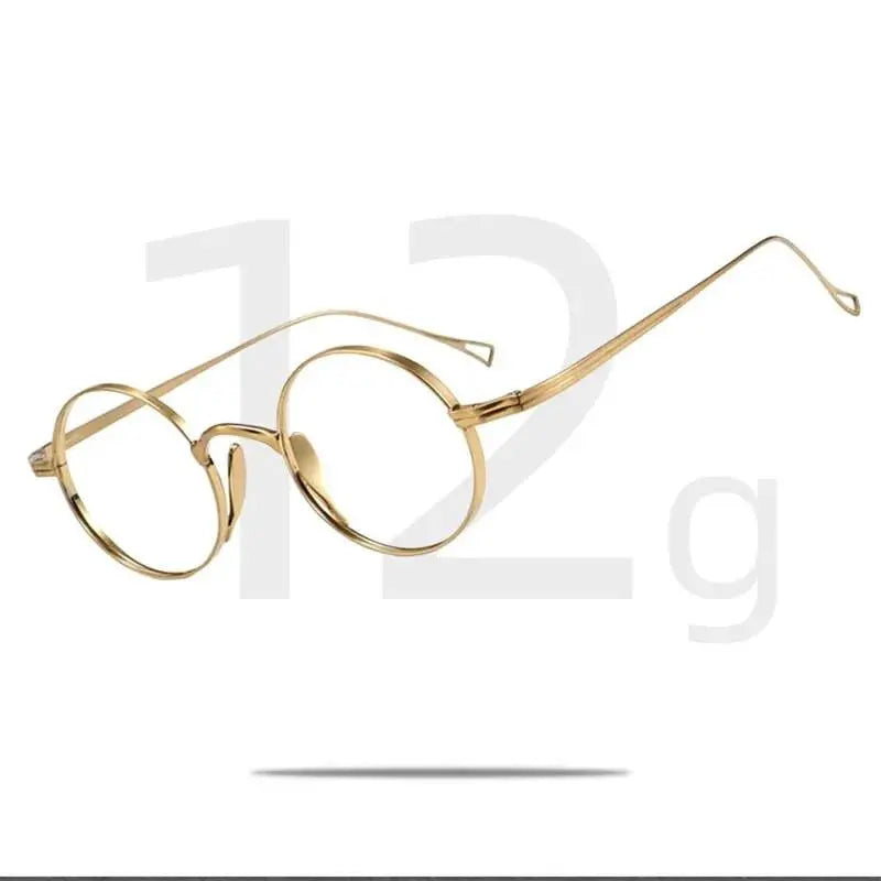 Unisex Round Full Rim Titanium Prescription Glasses Ft3001 — view 5 | Rx Spectacle