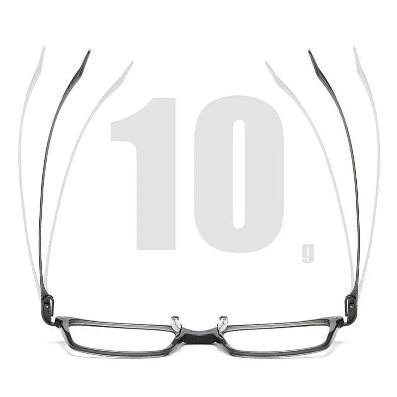 Unisex Square Full Rim Titanium Prescription Glasses 1128 — view 10 | Rx Spectacle