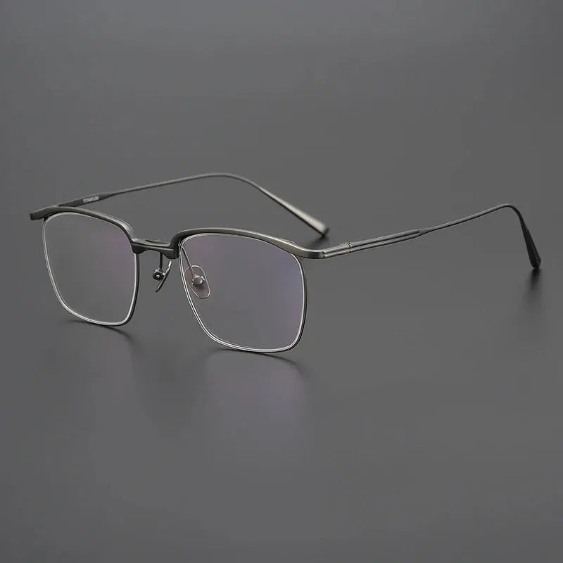 Men's Browline Full Rim Titanium Prescription Glasses 63145 — view 3 | Rx Spectacle