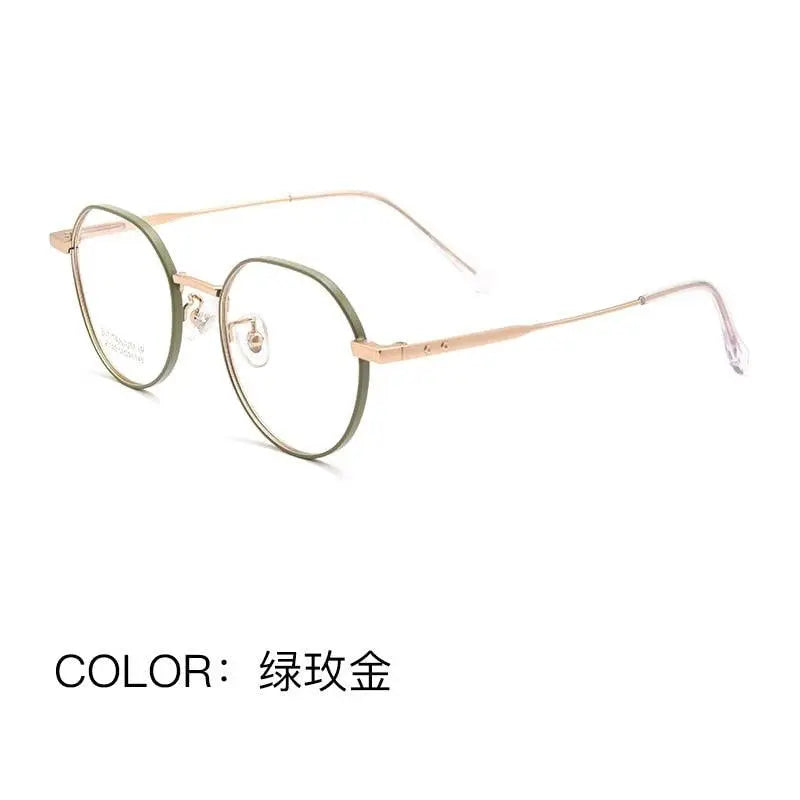 Unisex Polygon Full Rim Titanium Prescription Glasses Bt020t — view 6 | Rx Spectacle
