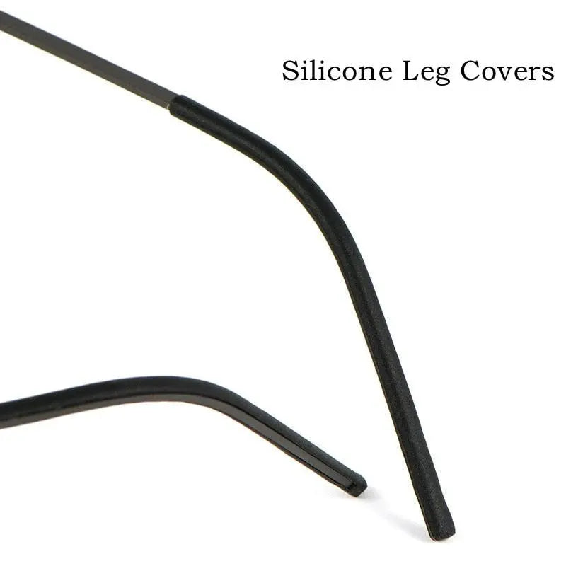 Unisex Square Full Rim Titanium Screwless Prescription Glasses 6554nd — view 8 | Rx Spectacle
