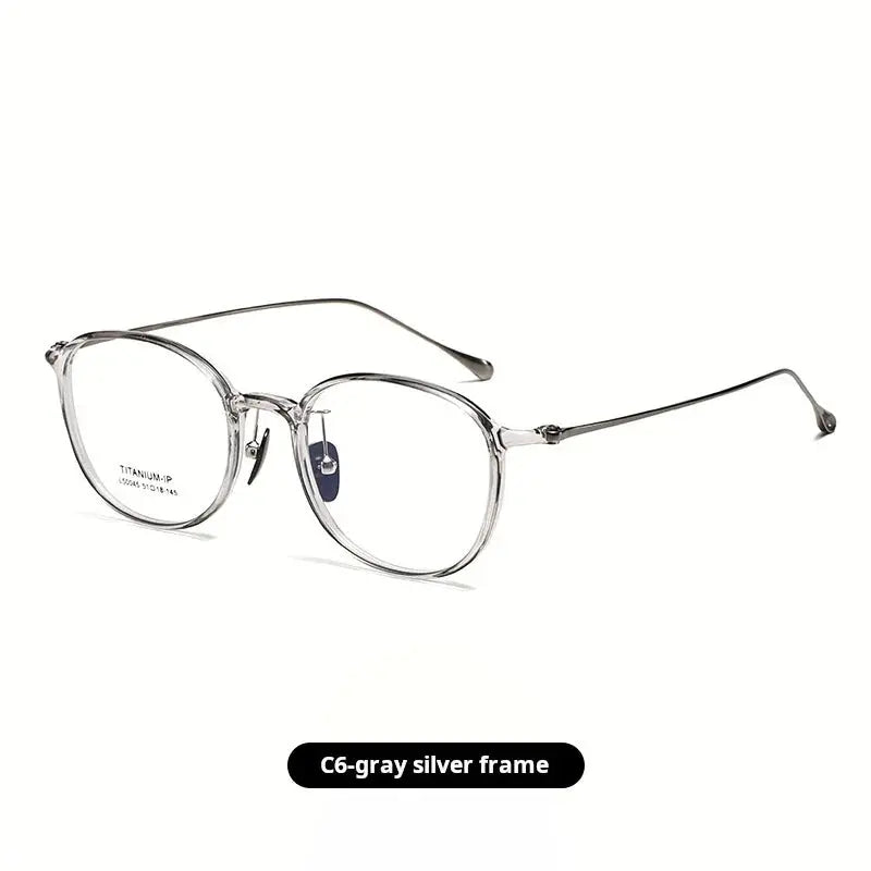 Women's Square Full Rim Titanium Prescription Glasses 50045 — view 5 | Rx Spectacle