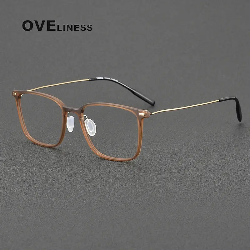 Women's Square Full Rim Titanium Prescription Glasses 368673 — view 4 | Rx Spectacle