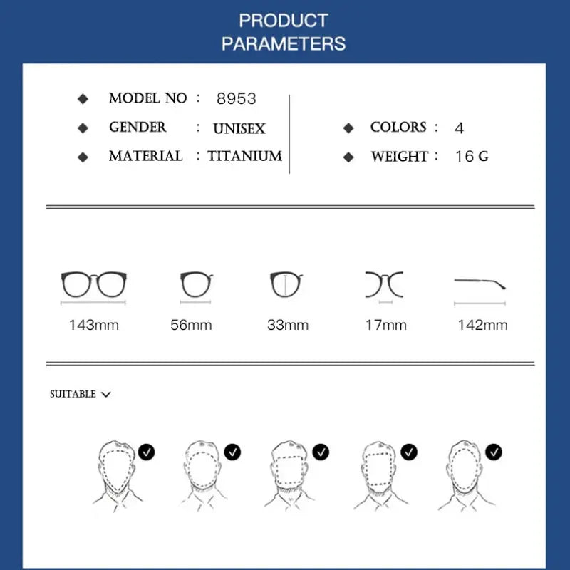 Men's Polygon Semi-Rimless Titanium Prescription Glasses 98953 — view 3 | Rx Spectacle