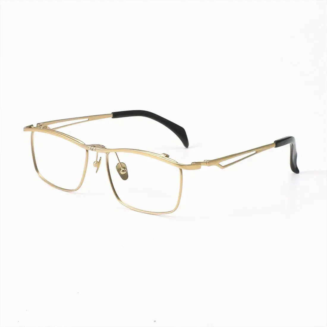 Unisex Square Semi-Rimless Alloy Prescription Glasses 300500 — view 5 | Rx Spectacle