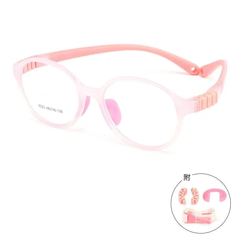 Unisex Round Full Rim TR90 Prescription Glasses 9022et — view 3 | Rx Spectacle