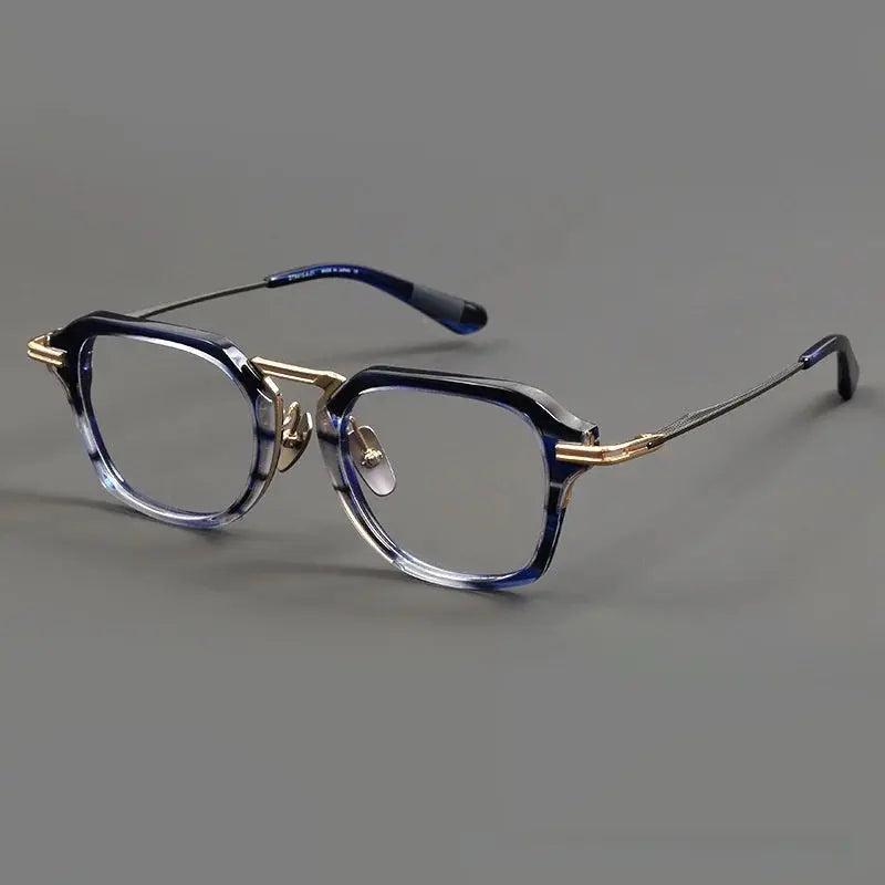 Men's Oval Full Rim Titanium Prescription Glasses 413000 — view 4 | Rx Spectacle