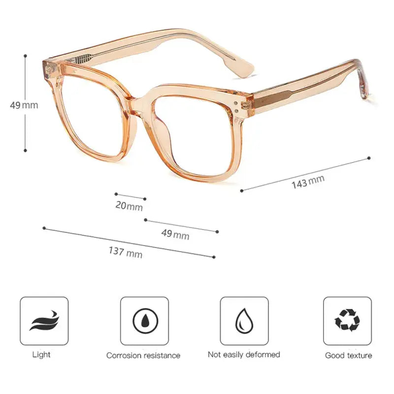 Women's Square Full Rim TR90 Prescription Glasses 792330 — view 2 | Rx Spectacle