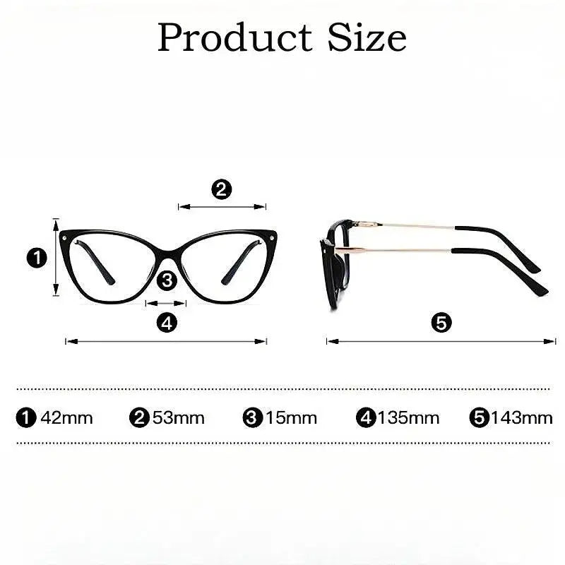 Women's Cat Eye Full Rim TR90 Prescription Glasses 87008 — view 2 | Rx Spectacle