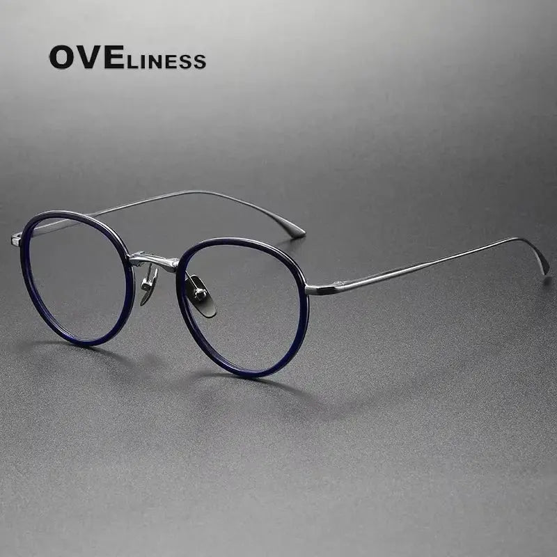 Women's Round Full Rim Titanium Prescription Glasses 361359 — view 3 | Rx Spectacle