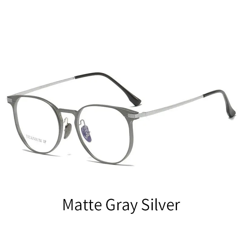 Women's Round Full Rim Titanium Prescription Glasses 20250 — view 4 | Rx Spectacle