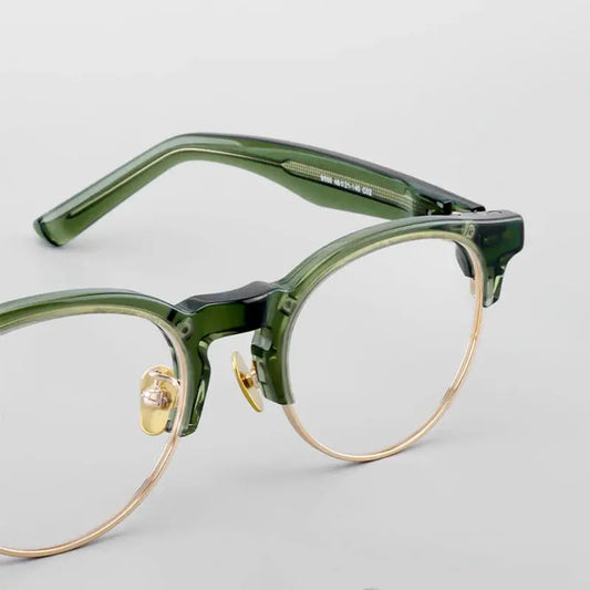 Unisex Oval Full Rim Titanium Prescription Glasses 369006 — view 1 | Rx Spectacle