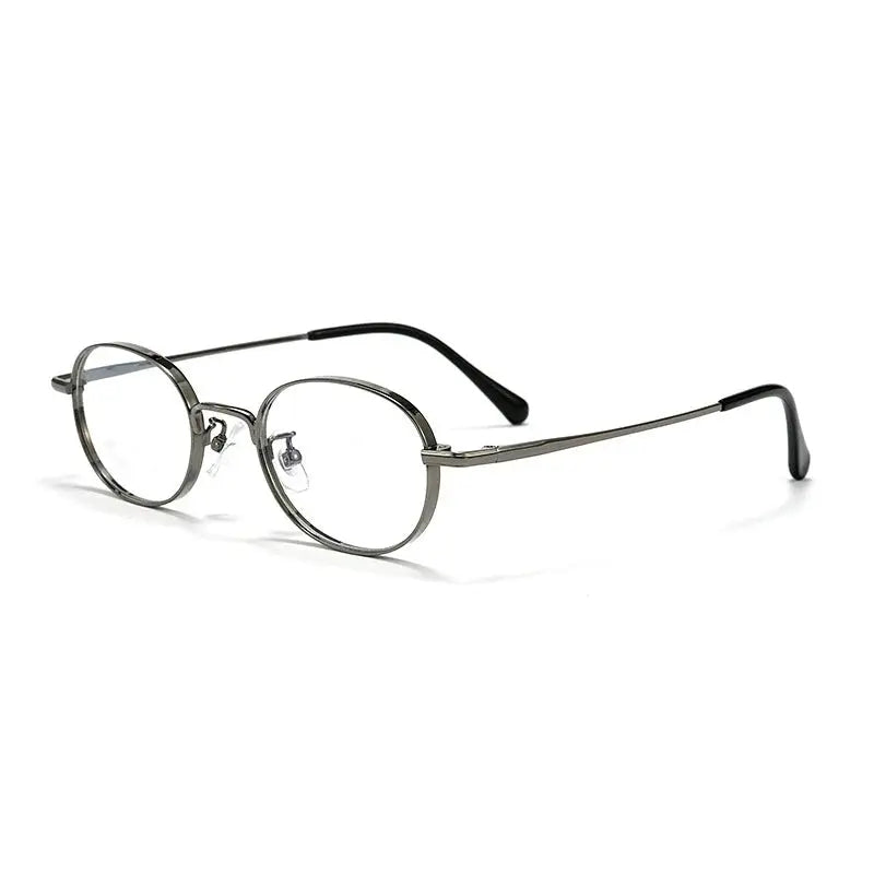 Women's Oval Full Rim Titanium Prescription Glasses 744480 — view 6 | Rx Spectacle
